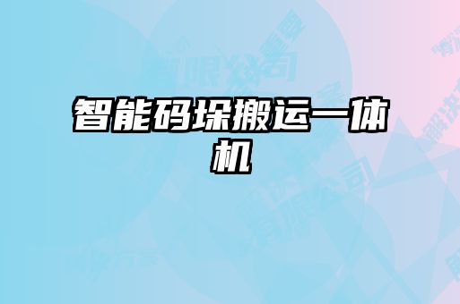 智能碼垛搬運一體機(jī)