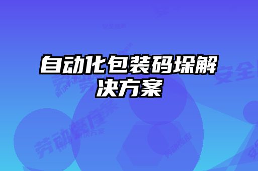 自動(dòng)化包裝碼垛解決方案