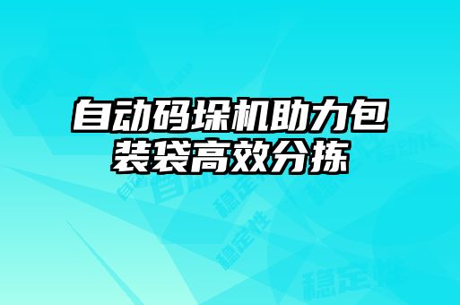 自動碼垛機助力包裝袋高效分揀