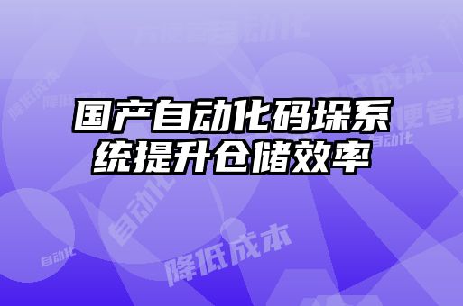 國(guó)產(chǎn)自動(dòng)化碼垛系統(tǒng)提升倉(cāng)儲(chǔ)效率