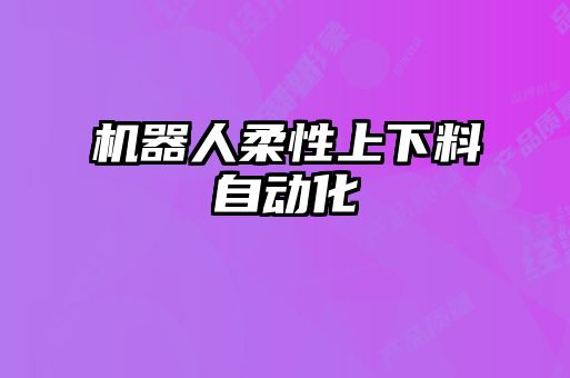 機(jī)器人柔性上下料自動化