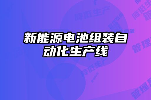 新能源電池組裝自動(dòng)化生產(chǎn)線