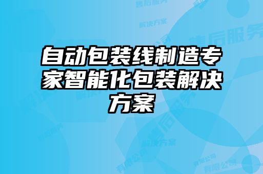 自動(dòng)包裝線制造專家智能化包裝解決方案