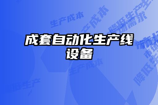 成套自動(dòng)化生產(chǎn)線設(shè)備
